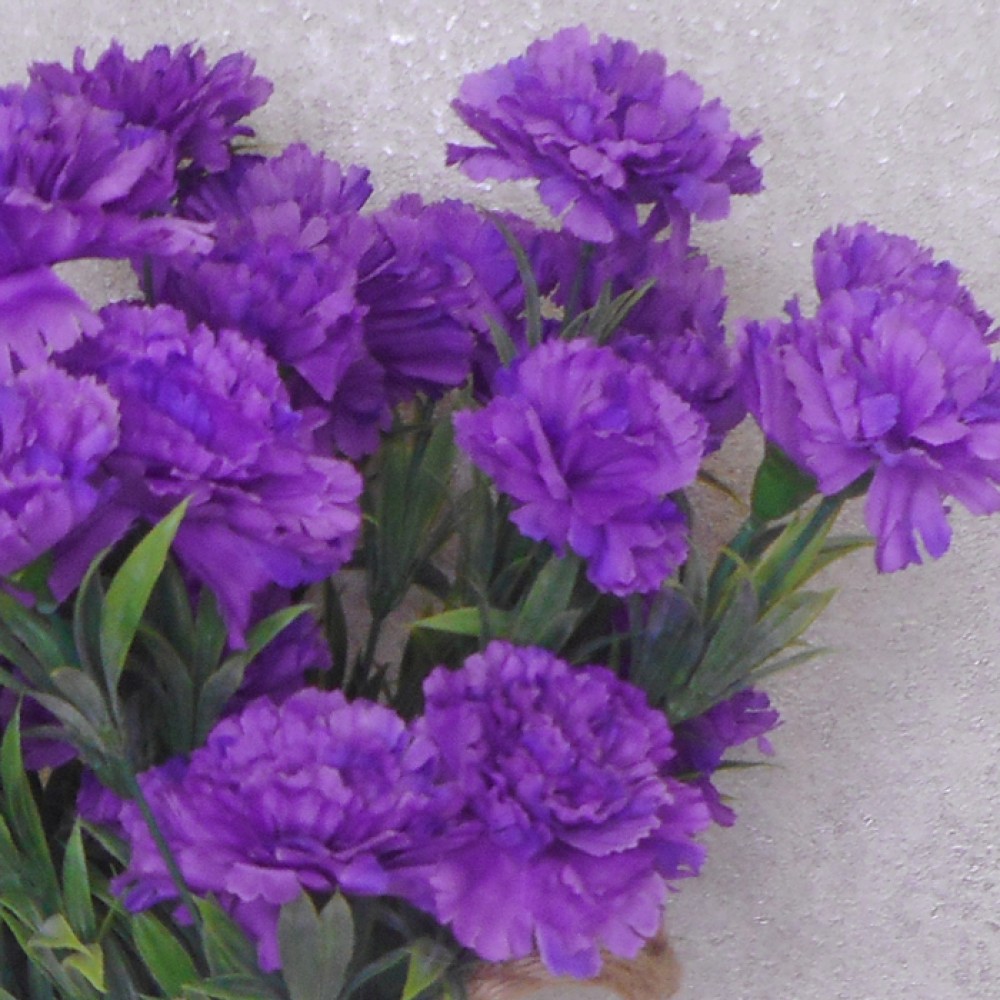 Fleur Artificial Carnations Bunch Purple Artificial Flowers